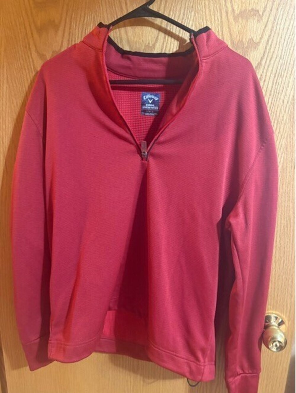 Callaway red quarter-zip pullover